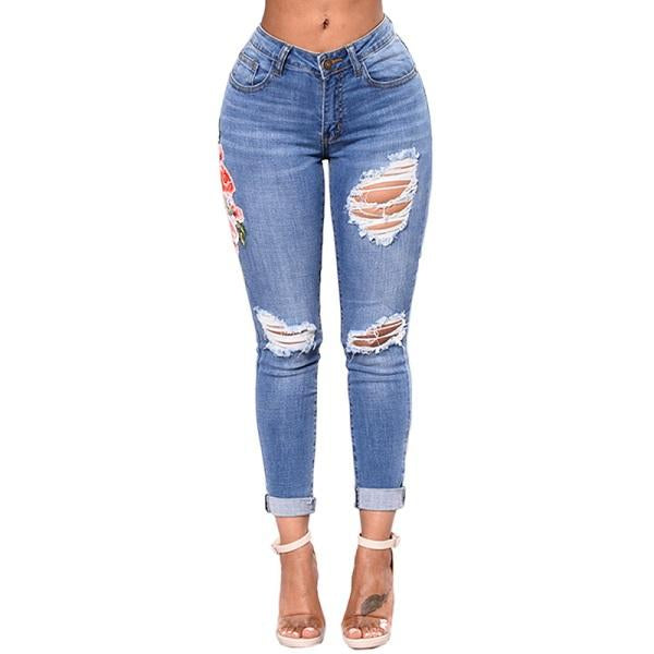 Ripped Jeans For Women 2021 Women Jeans Pencil Pants Denim Jeans Image