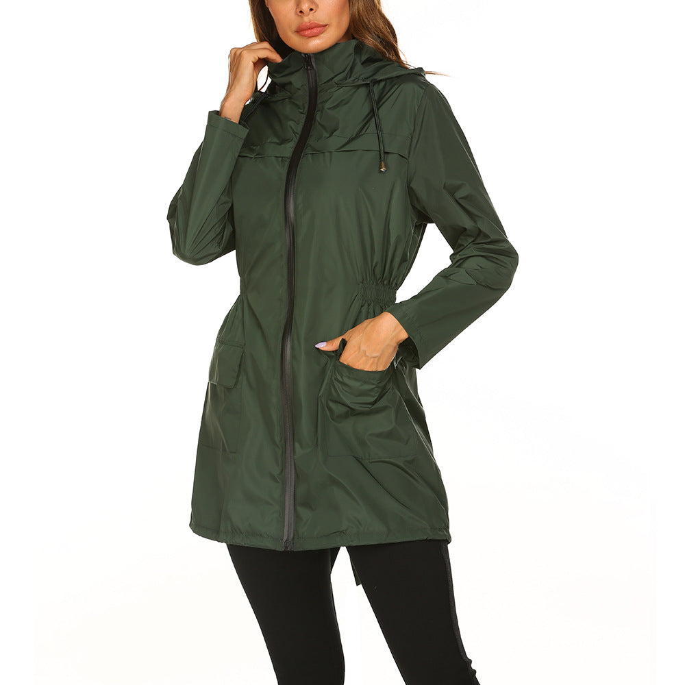 Waterproof Light Raincoat Hooded Windbreaker Mountaineering Jacket Women's Jacket Image