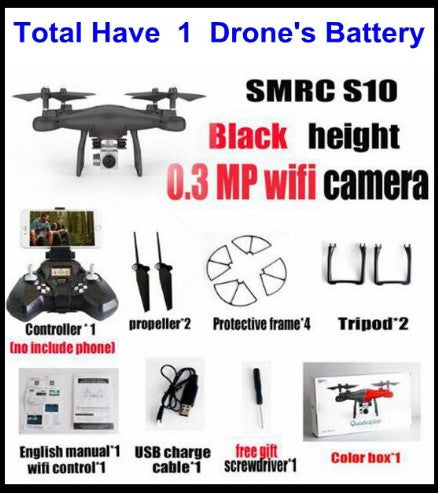 Sales Promotion WiFi 2MP Camera With S10 SMRC FPV Quadcopter Drone Helicopter UAV Micro Remote Control Toy RACER KIT Aircraft Image