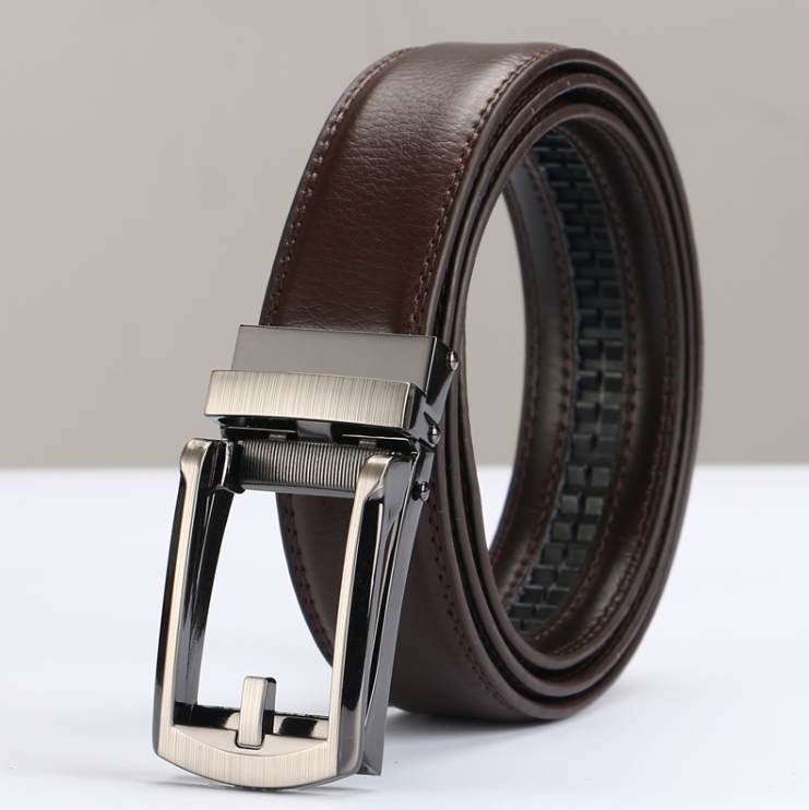 Adjustable Holeless Leather Belts Image