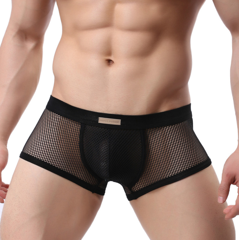 Men's Underwear Sexy Men's Boxer Pants Large Mesh Mesh Breathable Sexy Men's Underwear Image