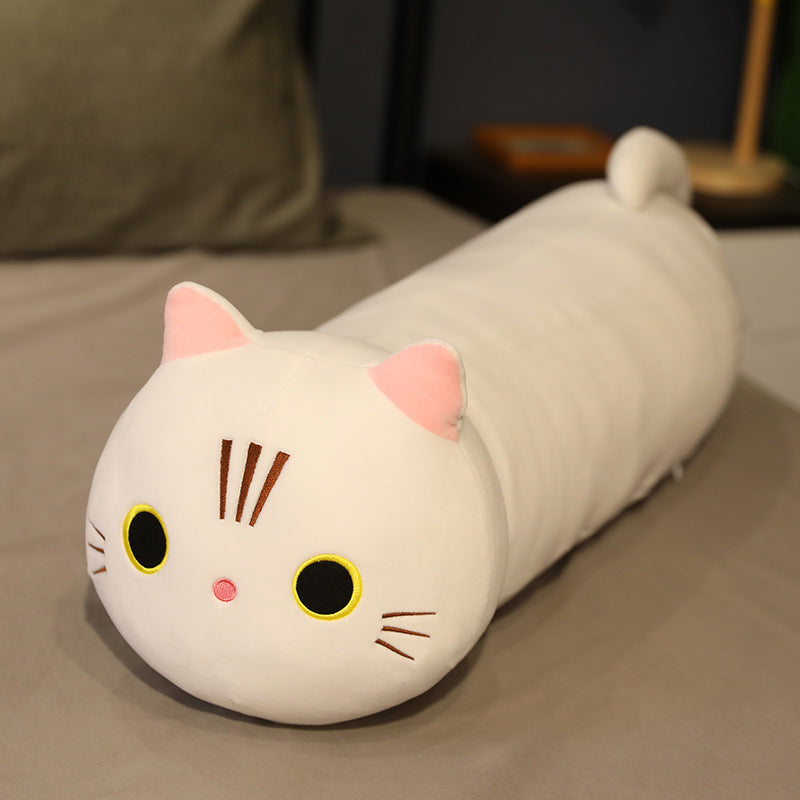 Large Size Cartoon Cat Plush Toys Stuffed Cloth Doll Long Animal Pillow Cushion Image