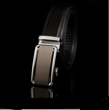 Men's leather factory direct belt buckle leather belt men's automatic belt belt wholesale business Image