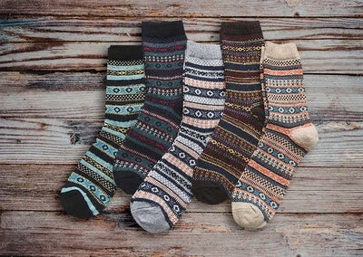 Winter Thick Warm Stripe Wool Socks Casual Sock Business Socks Image