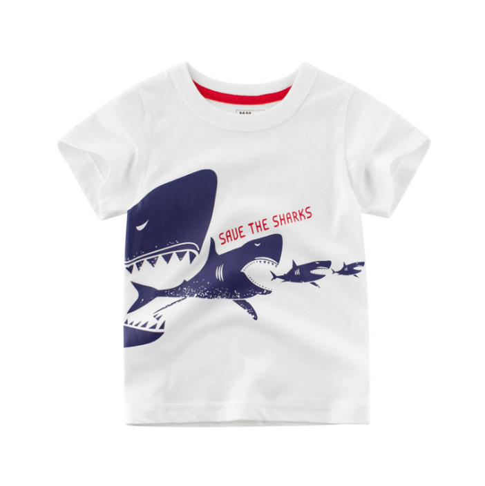 Children's Wear 2021 Summer New Korean Children's Boys Cotton T-shirt Men's Treasure In Children's Short Sleeves Image