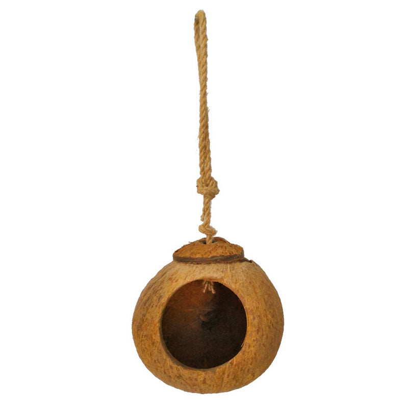 Natural coconut shell bird nest Image