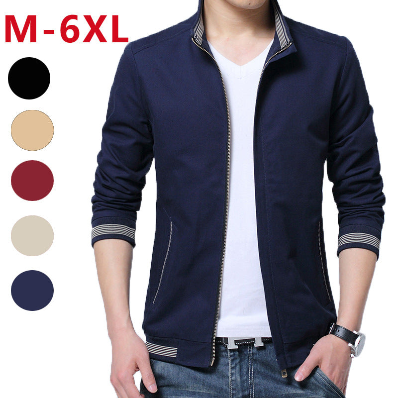 Brand New Spring Autumn Men Casual Jacket Coat Men's Fashion Washed Pure Cotton Brand-Clothing Jackets Male Coats Image