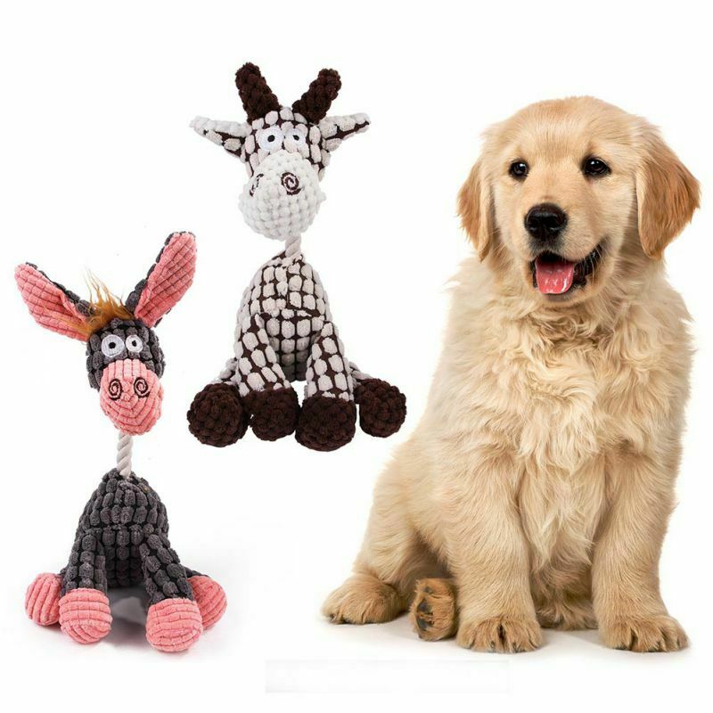 Dog Toy Play Funny Pet Puppy Chew Squeaker Squeaky Plush Sound Toys Clean Teeth Image