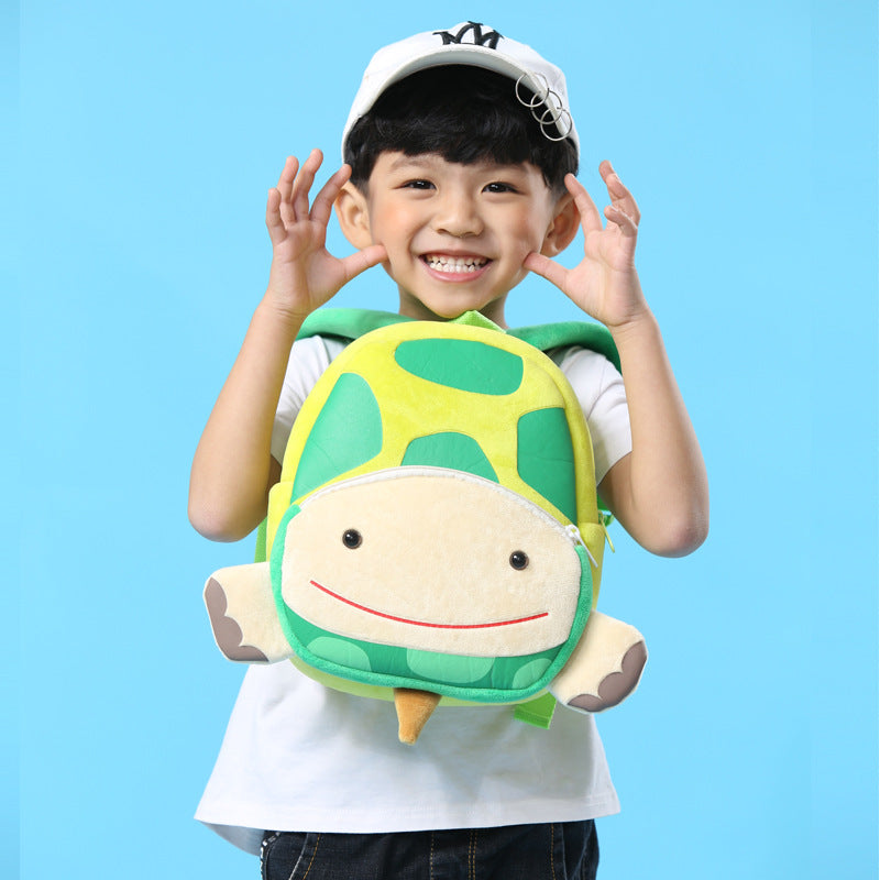 Cute Zoo Children's Schoolbag Backpack Plush Animal Turtle Image