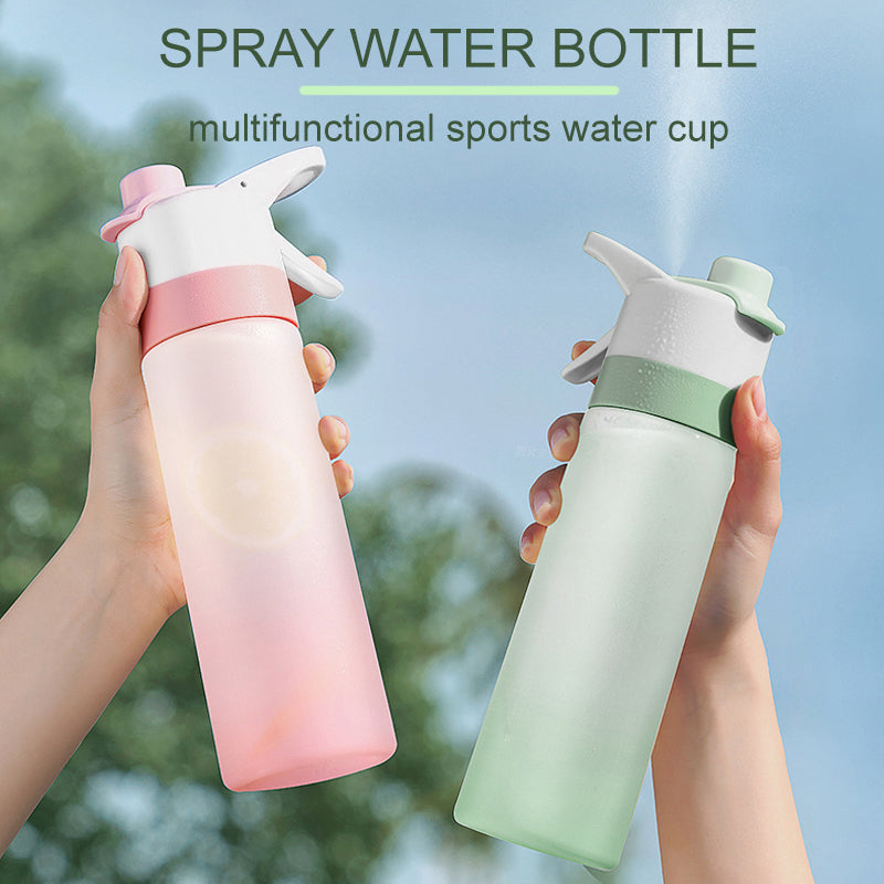 Spray Water Bottle For Girls Outdoor Sport Fitness Water Cup Large Capacity Spray Bottle Drinkware Travel Bottles Kitchen Gadgets Image