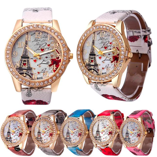 New Vintage Paris Eiffel Tower Women's Quartz Watch Women Girls Ladies Students Casual Wristwatch Relojes