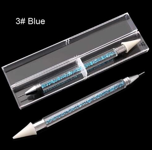 Dual-ended Nail Dotting Pen Diamond Painting Pen Crystal Beads Handle Rhinestone Studs Picker Wax Pencil Manicure Image