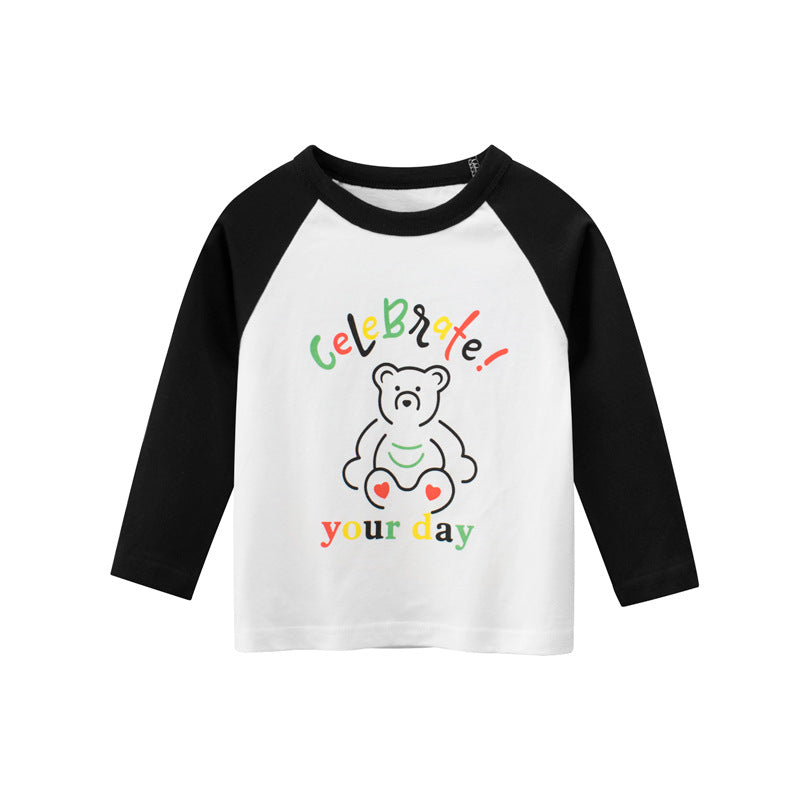 Spring Girls' T-Shirt Long Sleeve T-Shirt Baby Clothes Image