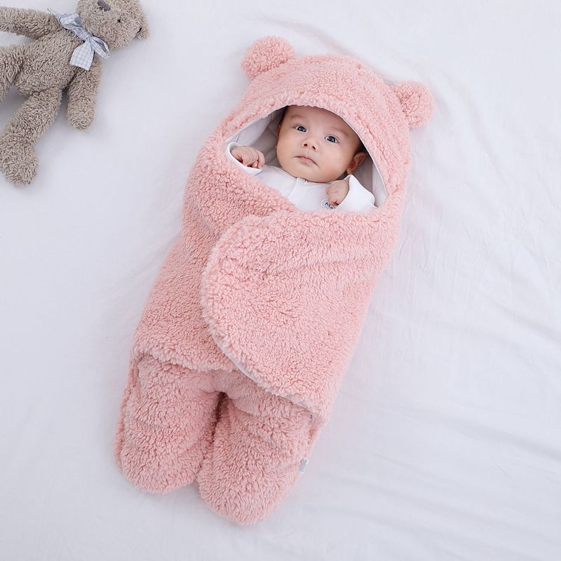 Baby Sleeping Bag Envelope for Newborn Baby Winter Swaddle Blanket Image