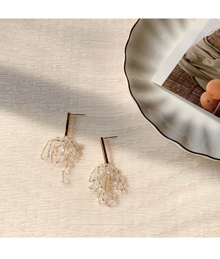 Crystal Tassel Grape Earrings Female Niche High-end Earrings Earrings Image