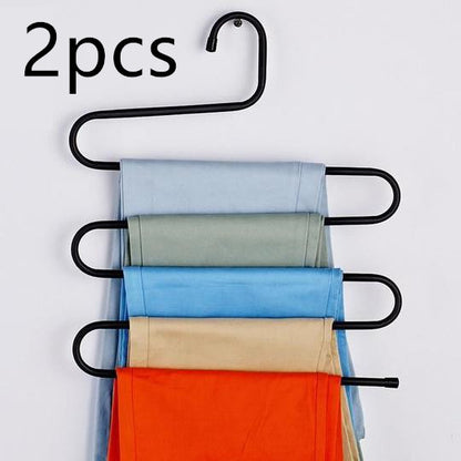 Magic non-slip s-type home pants rack