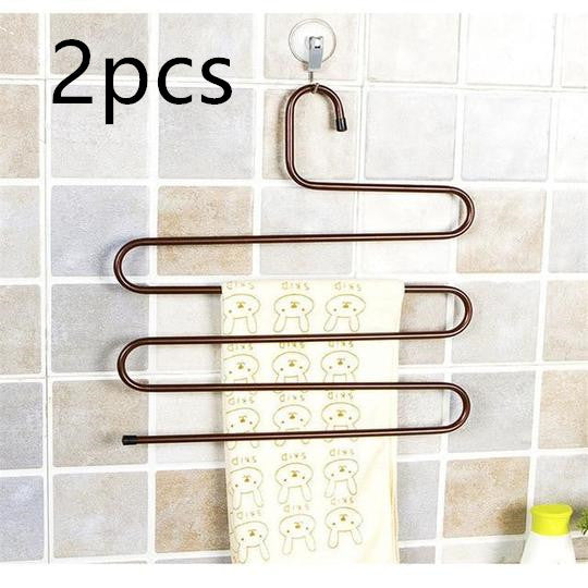 Magic non-slip s-type home pants rack Image