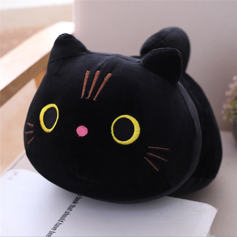 Large Size Cartoon Cat Plush Toys Stuffed Cloth Doll Long Animal Pillow Cushion Image