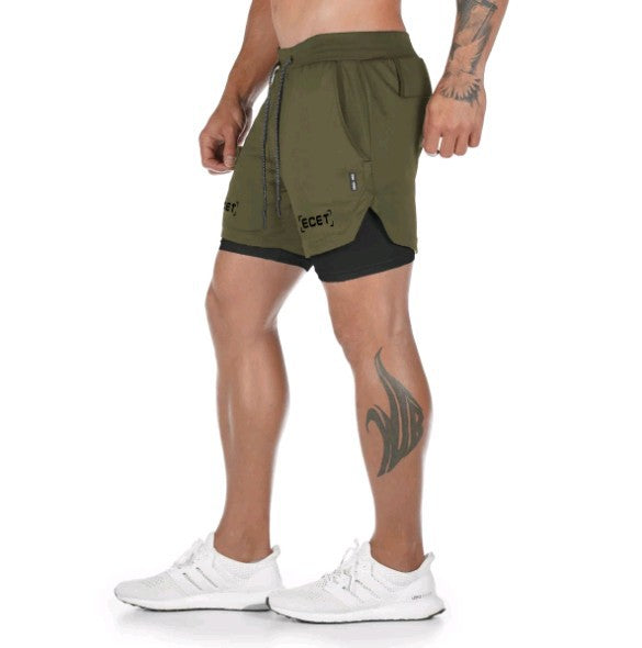 Quick-drying Double-layer Fitness Pants Men's Outdoor Image