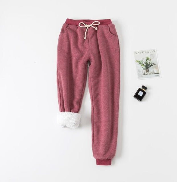 Lamb velvet padded sweatpants Image