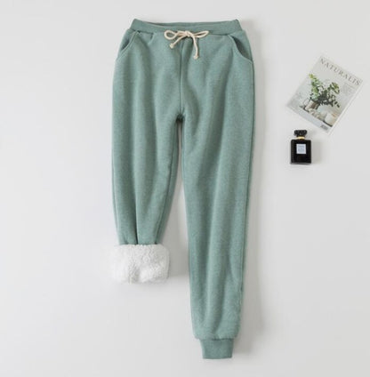 Lamb velvet padded sweatpants