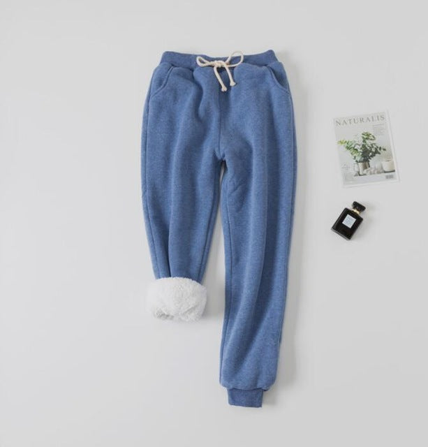 Lamb velvet padded sweatpants Image