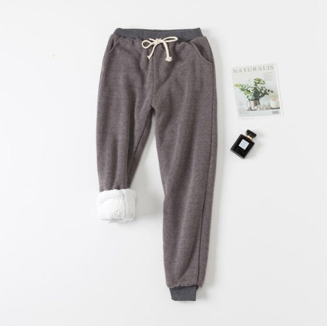 Lamb velvet padded sweatpants Image