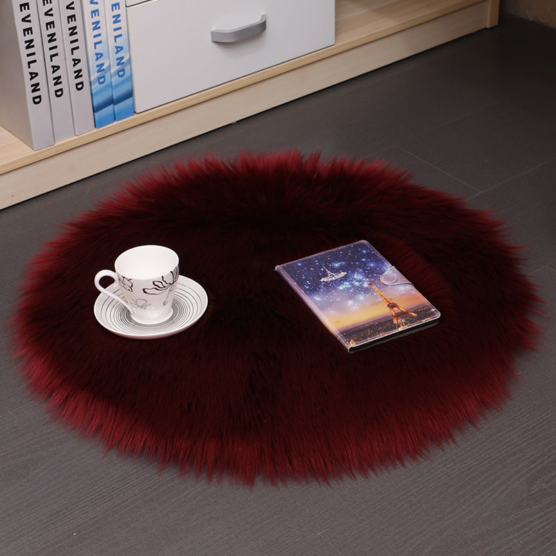 Hair Plush Carpet Floor Mats Household Floor Mats  Wool Round Bedroom Carpets Image