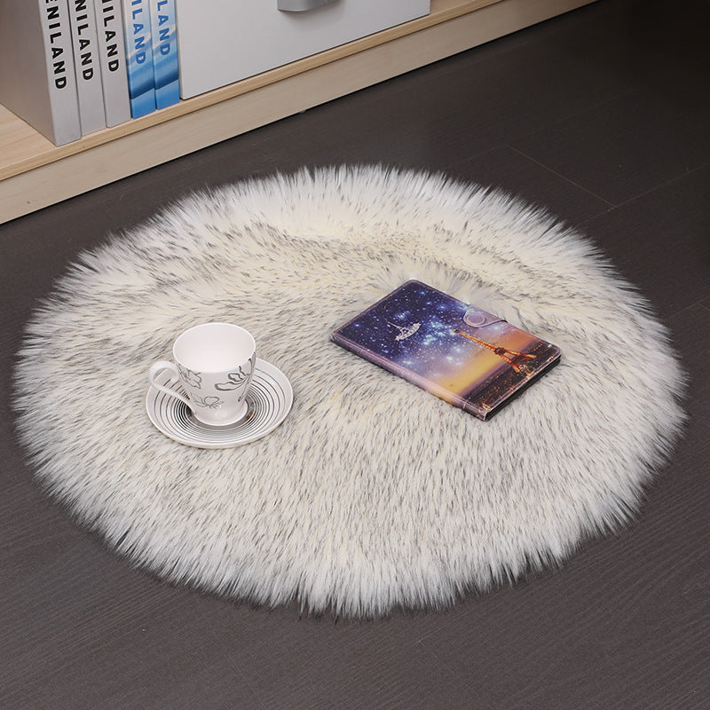 Hair Plush Carpet Floor Mats Household Floor Mats  Wool Round Bedroom Carpets Image