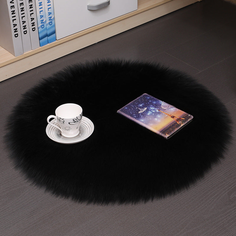 Hair Plush Carpet Floor Mats Household Floor Mats  Wool Round Bedroom Carpets Image