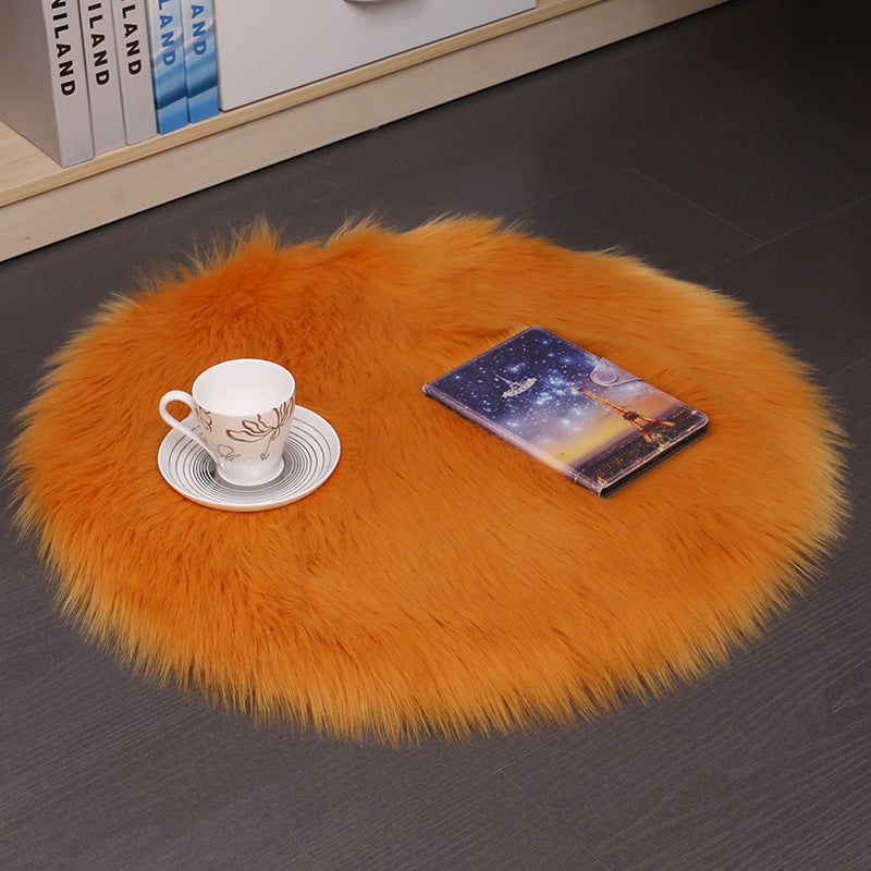 Hair Plush Carpet Floor Mats Household Floor Mats  Wool Round Bedroom Carpets Image