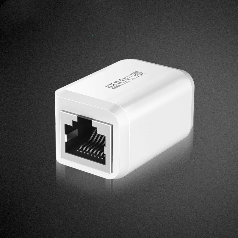 Network Cable Adapter RJ45 Network Broadband Dual-pass Straight-through Plug Connector Image