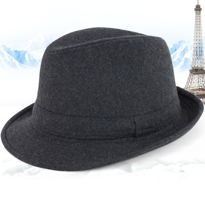 Autumn And Winter Men's Top Hat Woolen Hats, Autumn And Winter Warm Hats, Windproof Hats, Winter Hats For The Elderly In Winter Image