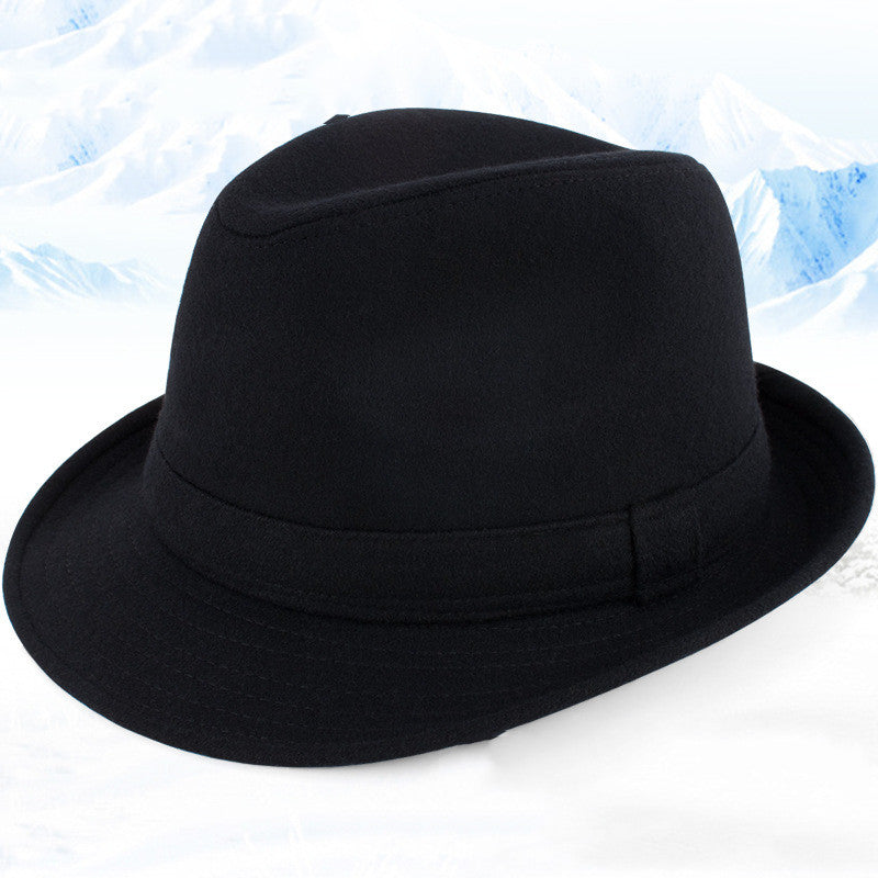 Autumn And Winter Men's Top Hat Woolen Hats, Autumn And Winter Warm Hats, Windproof Hats, Winter Hats For The Elderly In Winter Image