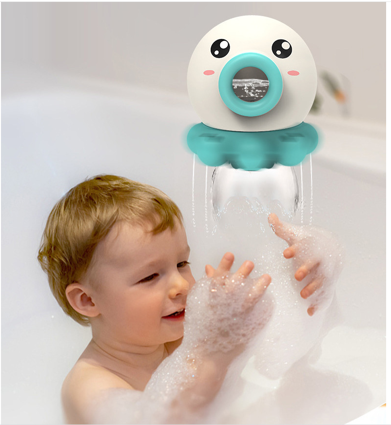 Octopus Fountain Bath Toy Water Jet Rotating Shower Bathroom Toy Summer Water Toys Sprinkler Beach Toys Kids Water Toys Image