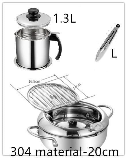 Stainless Steel Telescopic Folding Basket Frying Basket French Fries Degreasing Kitchen Tool Image