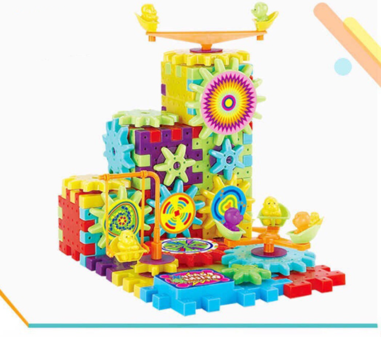 Electric Gears 3D Model Building Kits Plastic Brick Blocks Educational Toys for Kids Image