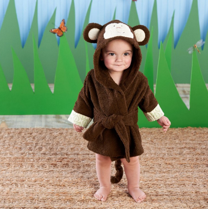 Cartoon Cute Animal Modeling Baby Bath Towels Baby Bathrobes Cotton Children's Bathrobes Baby Hooded Image