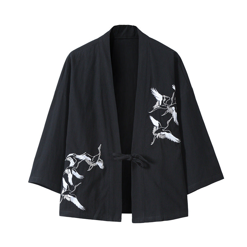 Kimono Robes Traditional Men Jackets Hip Hop Streetwear