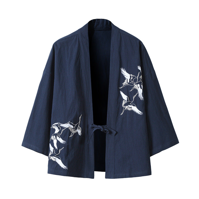 Kimono Robes Traditional Men Jackets Hip Hop Streetwear Image