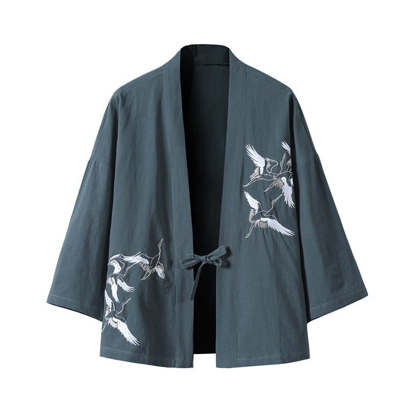 Kimono Robes Traditional Men Jackets Hip Hop Streetwear Image