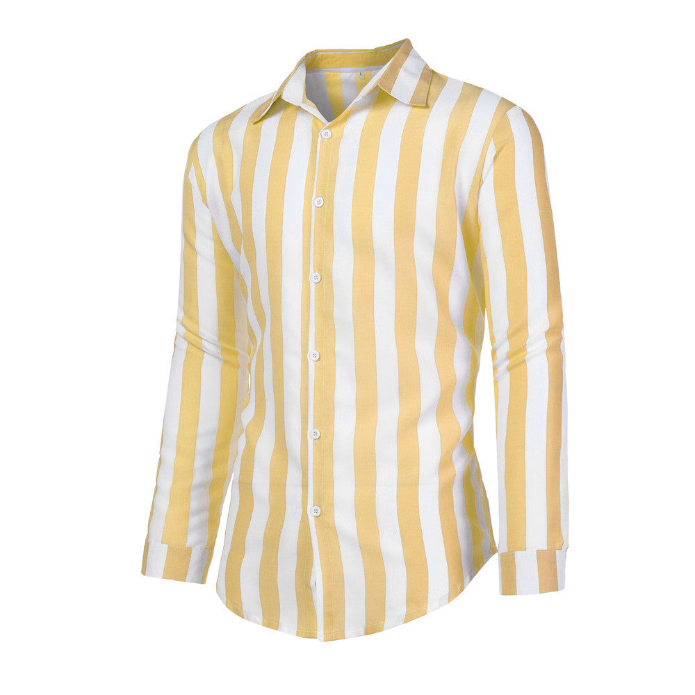 Men's long sleeve striped shirt Image