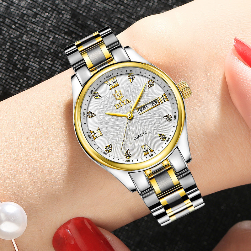 New Couple Models A Pair Of Watches Men's and Women's Watches Waterproof Watches Image