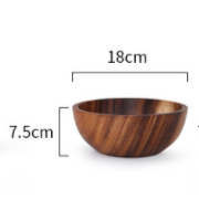 Acacia wooden bowl wooden tableware Image