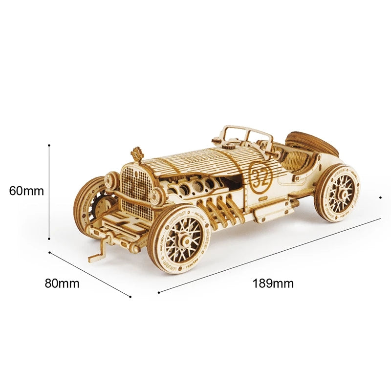 Car 3D Wooden Puzzle Game Assembly Racing Children's Toys Image