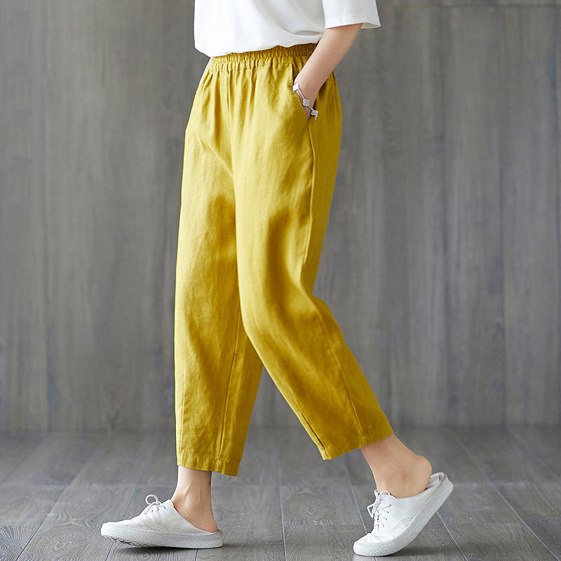 Spring And Autumn New Cropped Trousers Women Casual Pants Image