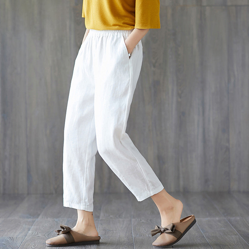 Spring And Autumn New Cropped Trousers Women Casual Pants Image