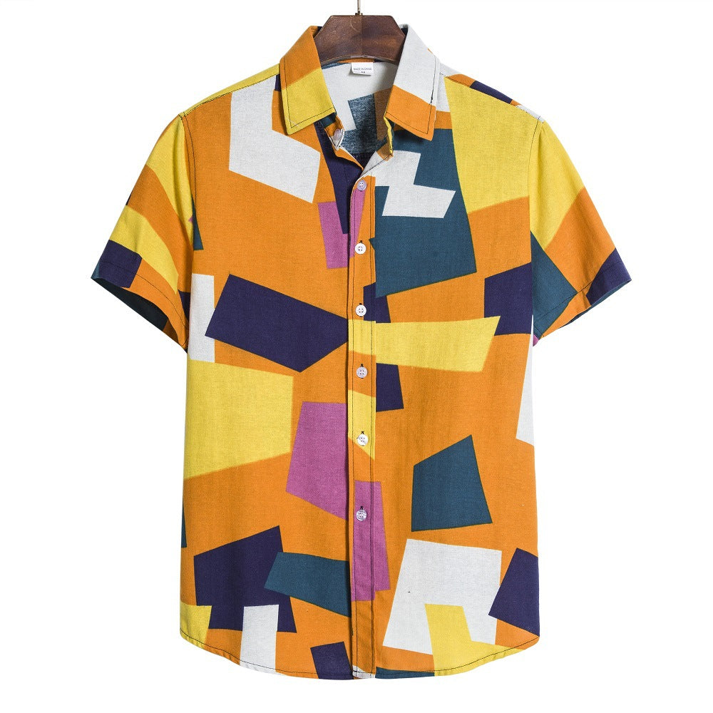 Men s Geometric Print Shirt Image