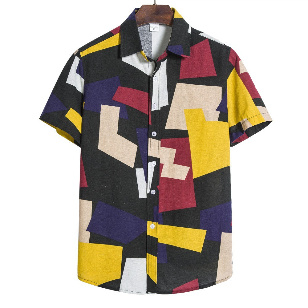 Men s Geometric Print Shirt Image