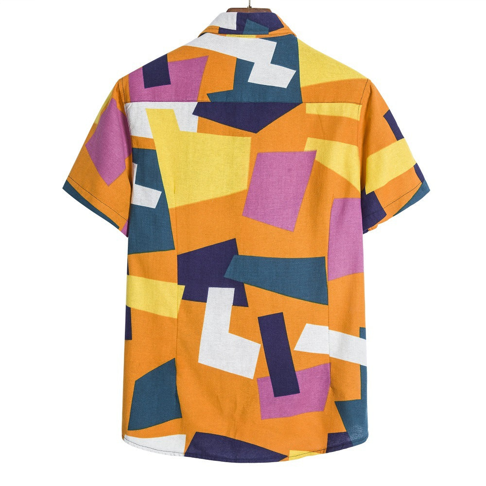 Men s Geometric Print Shirt Image